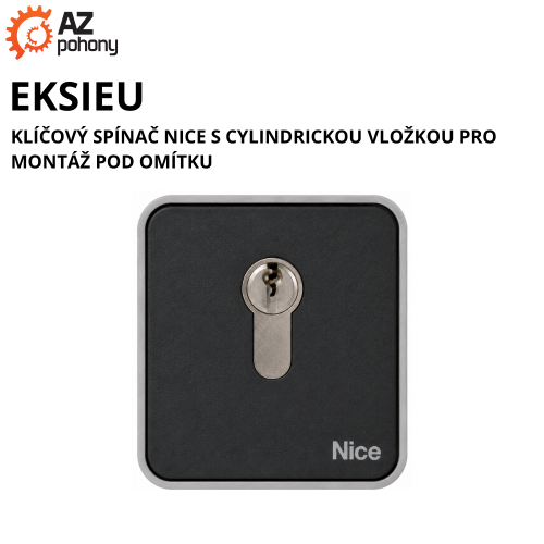 EKSIEU - klíčový spínač Nice s cylindrickou vložkou pro montáž pod omítku